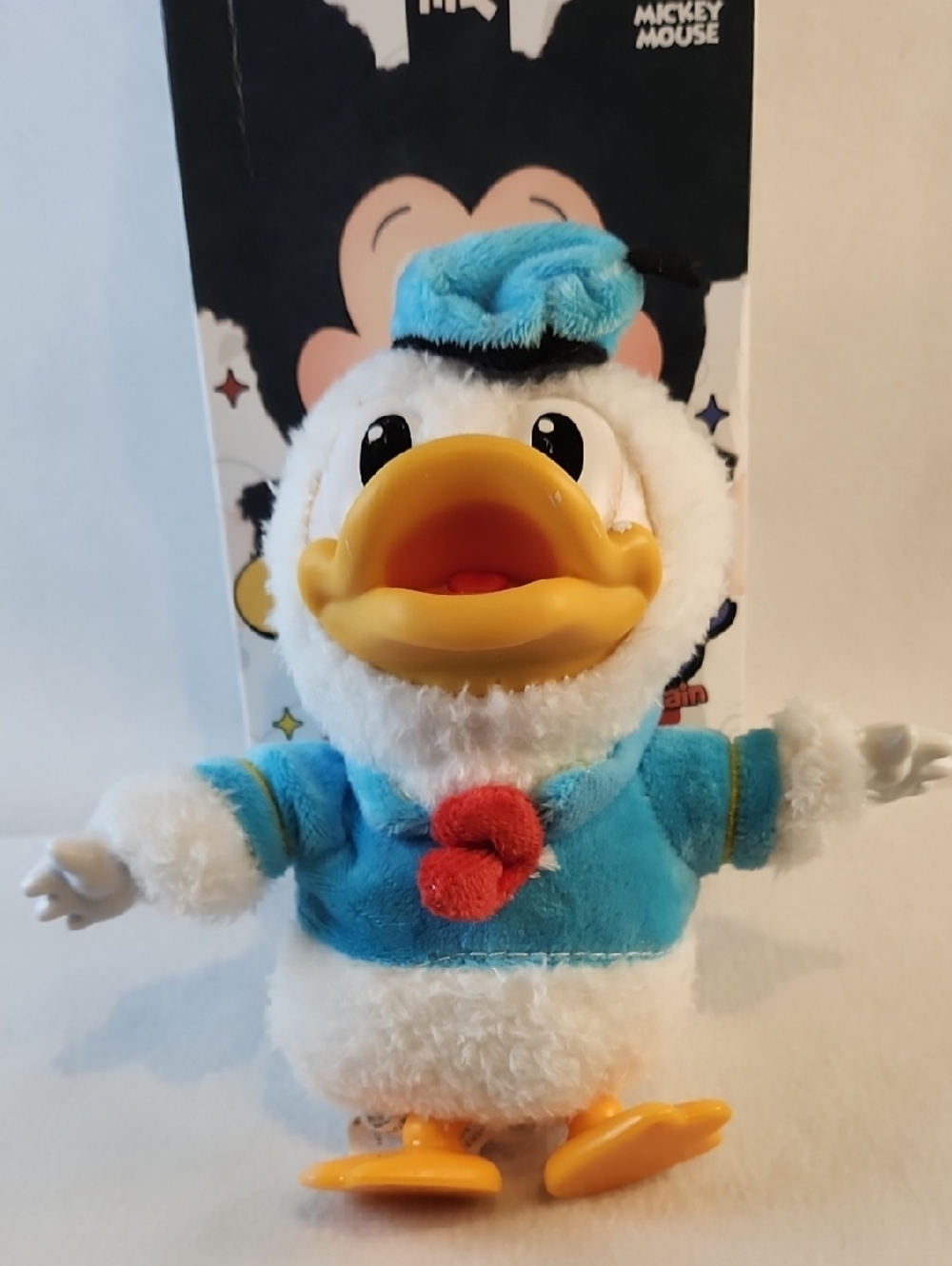 Disney Donald Duck Plush Toy in Blue Outfit With Keychain Holder